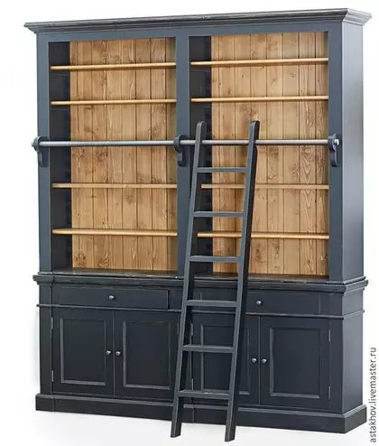 Книжный шкаф для библиотеки в стиле кантри Б171