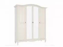 Белый шкаф из массива с зеркалами в спальню Ш264