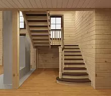 П-образная деревянная лестница Л116