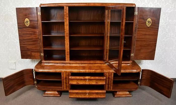 Шкаф - библиотека в стиле арт-деко Б166