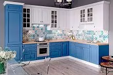 Кухня синяя купить КХ017