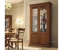 Шкаф-витрина в гостиную коричневый Ш025